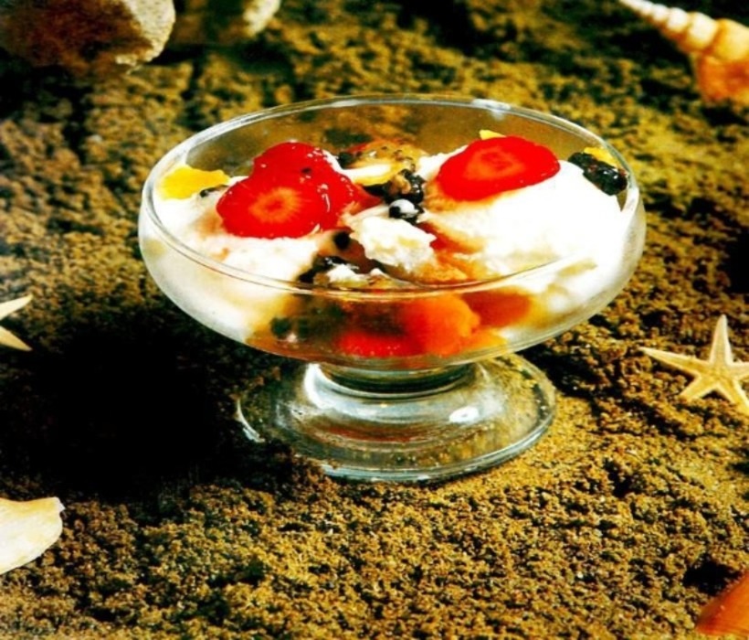 دسر بستنی میوه ای