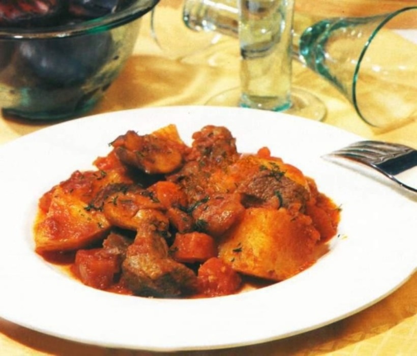 خورش شاه بلوط و گوشت