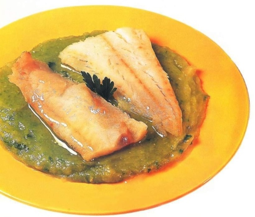خوراک ماهی با پوره کدو